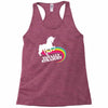 totally straight funny rainbow unicorn gay pride novelty fashion Racerback Tank