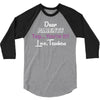 Dear Parents Tag You're It Love Teachers Women's 3/4 Sleeve Shirt