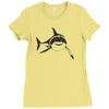 sharks with frickin laser beams t shirt soft funny austin powers tee d Ladies Fitted T-Shirt
