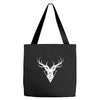 deer head vector white logo Tote Bags