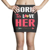 couple tshirt   born to love her Mini Skirts