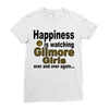happiness is watching gilmore girls Ladies Fitted T-Shirt