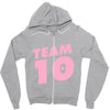 team 10 light pink Zipper Hoodie