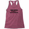what happens in prague stays in prague Racerback Tank