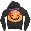 pumpkin brain Zipper Hoodie