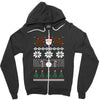 ugly christmas sweater Zipper Hoodie