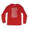 reindeer names Long Sleeve Shirts