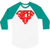super mom 1 png 3/4 Sleeve Shirt