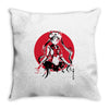 pretty guardian sumi e Throw Pillow