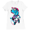 dog biker Ladies Fitted T-Shirt