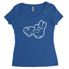 rude hands, ideal gift or birthday present. Women's Triblend Scoop T-shirt