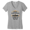 smart good looking teacher profession Women's V-Neck T-Shirt
