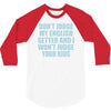 dont judge my english setter 3/4 Sleeve Shirt