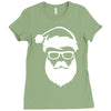 santa hipster Ladies Fitted T-Shirt