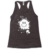 mud splatter smiley face smile forrest gump movie Racerback Tank