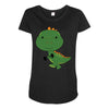 Cute Dinosaur Maternity Scoop Neck T-shirt