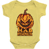 mad halloween pumpkin Baby Bodysuit