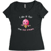 i do it for the ice cream Women's Triblend Scoop T-shirt