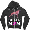 love boxer dog mom funny Zipper Hoodie