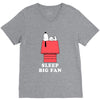 Sleep Big Fan V-Neck Tee