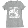 i dont snore i dream i`m a 4 x 4 Ladies Fitted T-Shirt