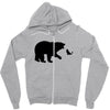 Bear Fishing Zipper Hoodie