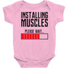 new installing muscle Baby Onesie
