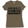 Animals Are Not Ingredients Ladies Fitted T-Shirt
