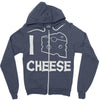 i love cheese Zipper Hoodie