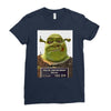 shrek mug shot funny Ladies Fitted T-Shirt