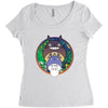 Totoro Women's Triblend Scoop T-shirt