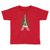 paris script eiffel tower french france Toddler T-shirt