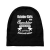 October Girls Are Sunshine Mixed With A Little Hurricane Baby Beanies