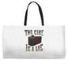 the cake is a lie Weekender Totes