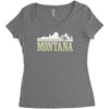 montana mountains Women's Triblend Scoop T-shirt