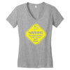 warning may...talking about fishing Women's V-Neck T-Shirt