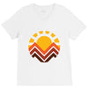 sunset mountain V-Neck Tee