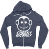 cheeky monkey funny Zipper Hoodie
