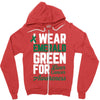 i wear emerald green for liver cancer awareness Zipper Hoodie