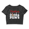 christmas dogs and paws Crop Top