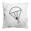 stick man skydiving Throw Pillow
