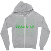 Vegan Af Zipper Hoodie