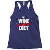 wine diet challenge accepted Racerback Tank