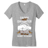 daddy and daughter  always heart to heart Women's V-Neck T-Shirt