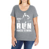 born to run forced to work Ladies Curvy T-Shirt