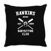 hawkins babysitting club indiana mike dustin eleven demogorgon strange Throw Pillow