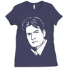 charlie sheen ,film Ladies Fitted T-Shirt