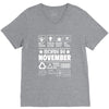 Born In November V-Neck Tee