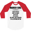 Super March Girl 3/4 Sleeve Shirt