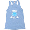 high roller 20 sided die Racerback Tank